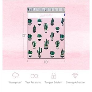 75 pack of pink cactus mailers